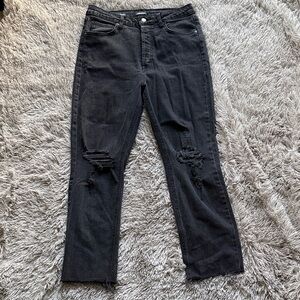 Wild Fable Black Distressed Straight Leg Jeans